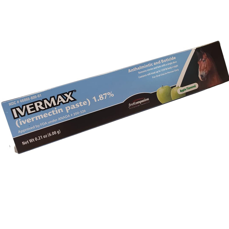 Ivermax Equine Dewormer Paste – Apple Flavored Ivermectin 1.87% (2-Pack)