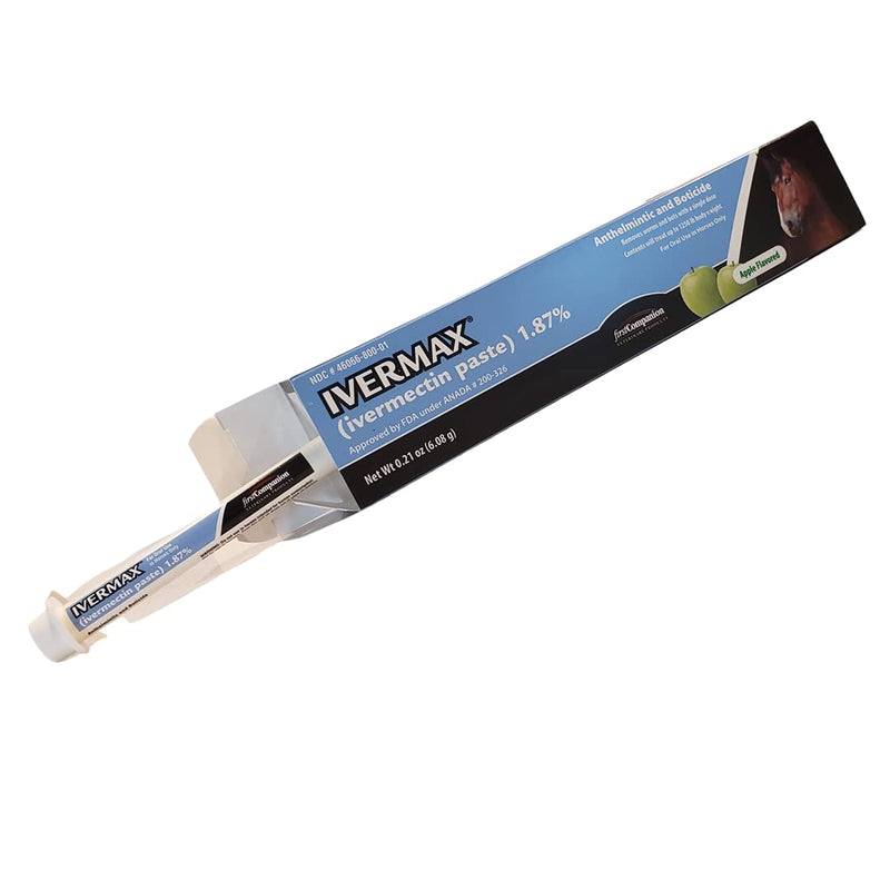 Ivermax Equine Dewormer Paste – Apple Flavored Ivermectin 1.87% (2-Pack)