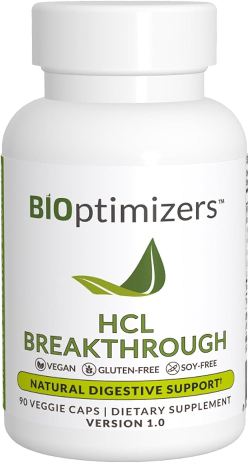 BiOptimizers HCL Breakthrough – Betaine Hydrochloride Enzyme Supplement for Optimal Digestion