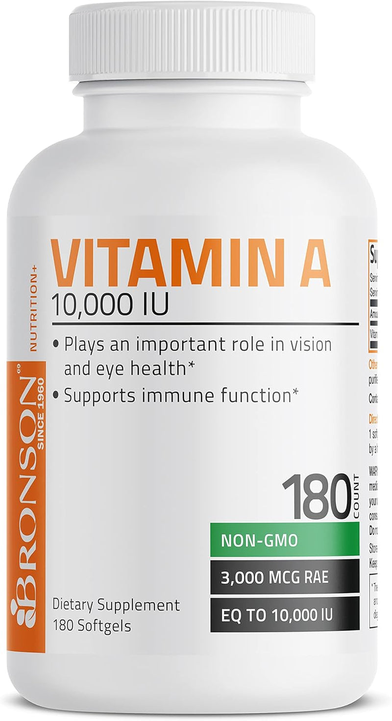 Bronson Vitamin A 10,000 IU - Premium Non-GMO Formula for Healthy Vision & Immune Support - GREEN MART LAND