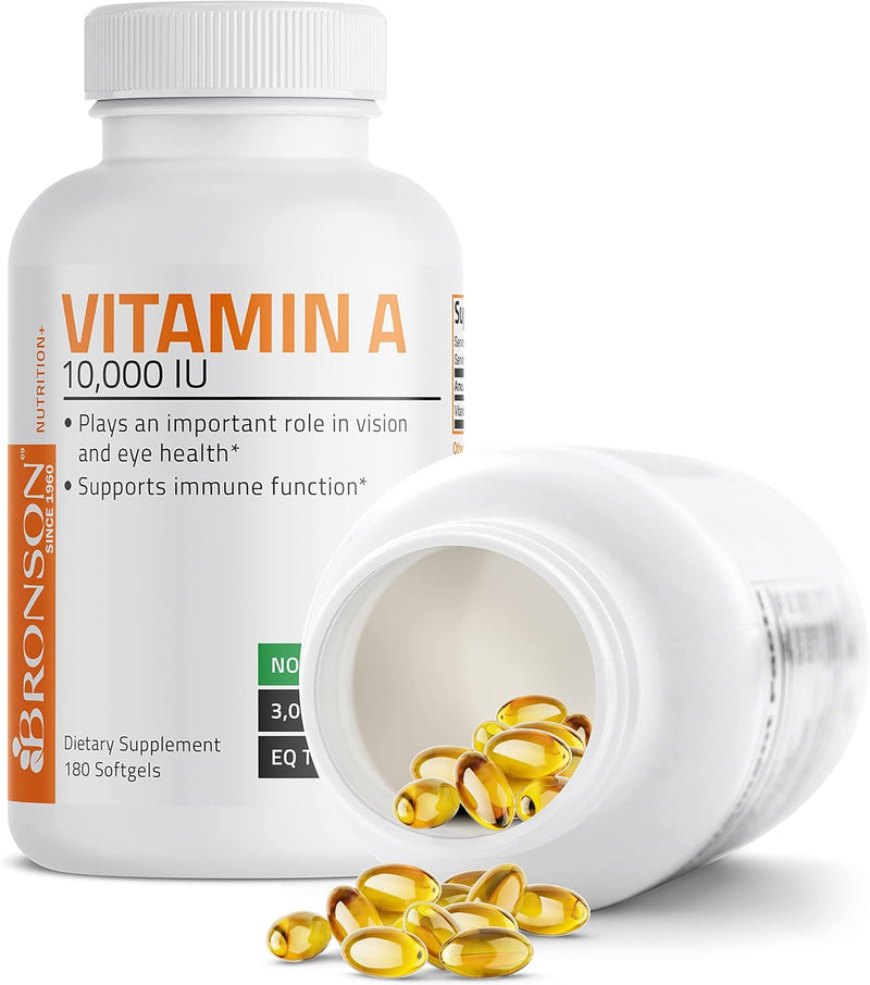 Bronson Vitamin A 10,000 IU - Premium Non-GMO Formula for Healthy Vision & Immune Support - GREEN MART LAND