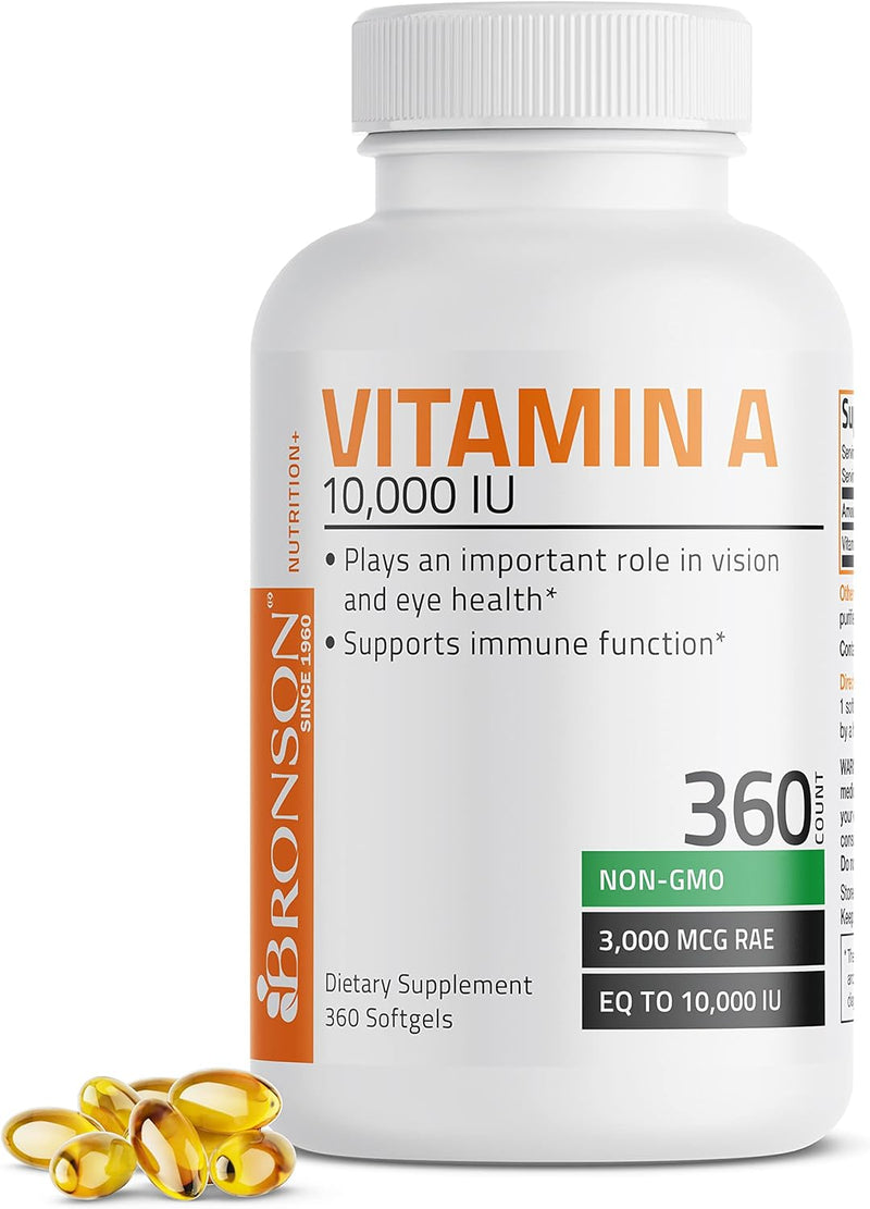 Bronson Vitamin A 10,000 IU - Premium Non-GMO Formula for Healthy Vision & Immune Support - GREEN MART LAND