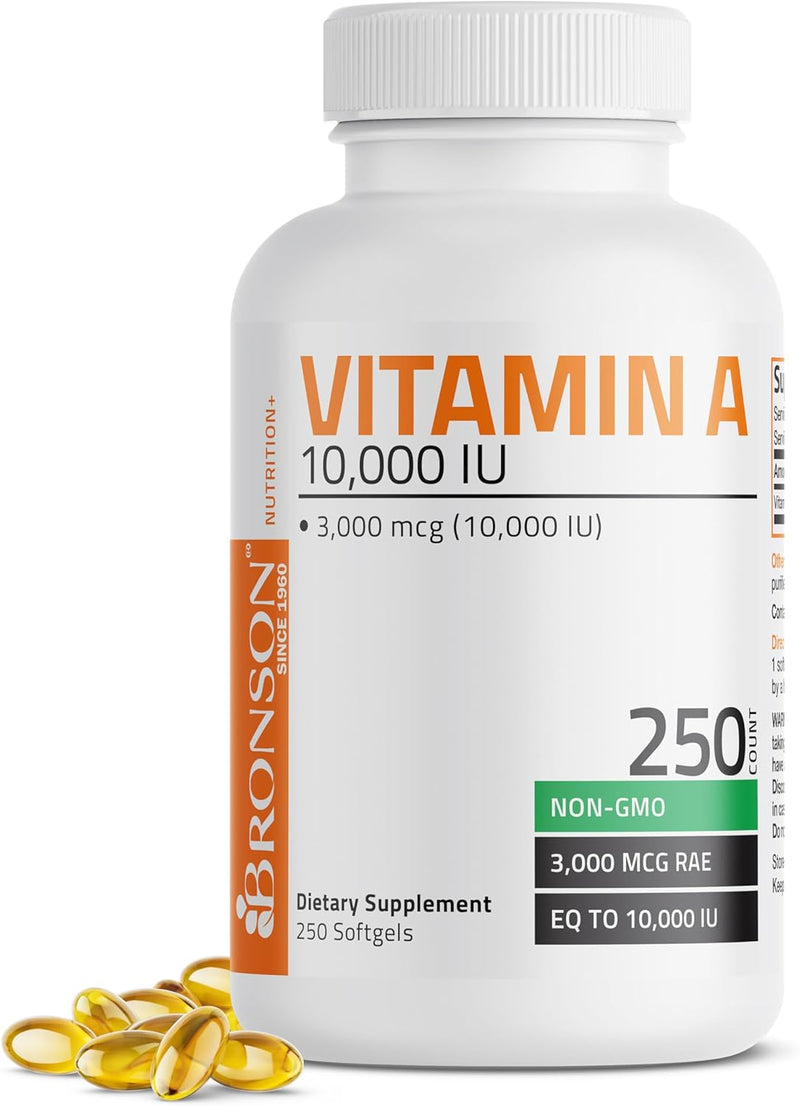 Bronson Vitamin A 10,000 IU - Premium Non-GMO Formula for Healthy Vision & Immune Support - GREEN MART LAND