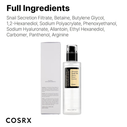 COSRX Snail Mucin 96% Power Repairing Essence - Hydrating Serum for Dull Skin & Fine Lines - GREEN MART LAND