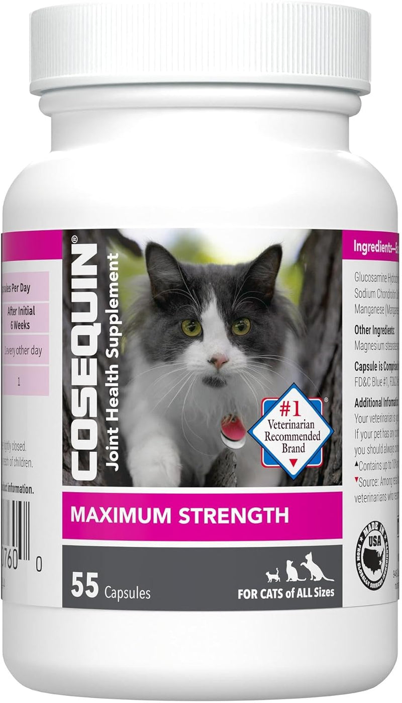 Nutramax Cosequin Joint Health Supplement for Cats – 55 Capsules with Glucosamine & Chondroitin