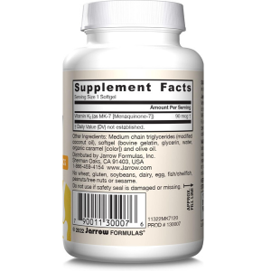 Jarrow Formulas MK-7 90 mcg Form of Vitamin K2 120 Servings (2-Pack)