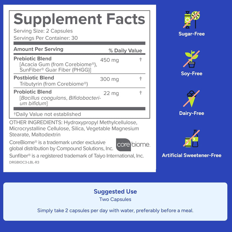 Gundry MD® Bio Complete 3 – Advanced 3-in-1 Probiotic Supplement for Gut Health 60 Capsules