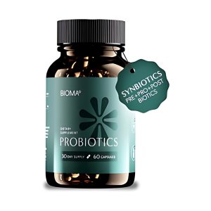 BIOMA Probiotics Digestive Health Gut Support for Men & Women 60 Capsules