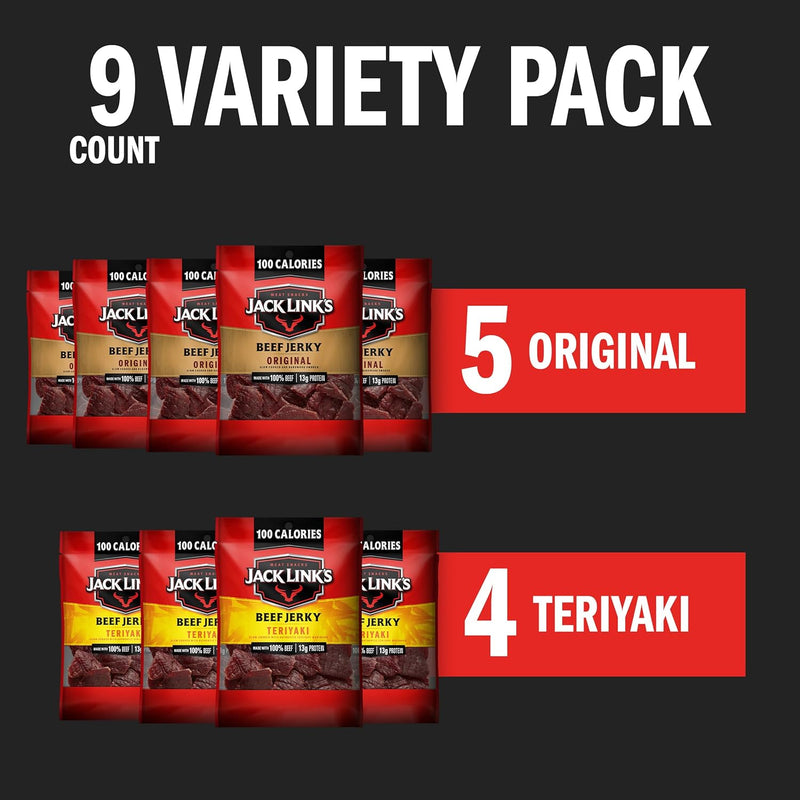 Jack Link's Beef Jerky Variety Pack - Protein Snacks Made with 100% Beef - GREEN MART LAND