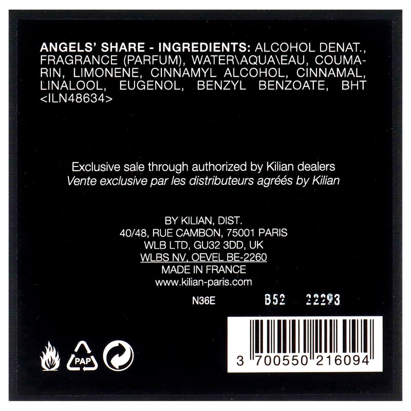 Kilian Angels Share – 1.7 oz Eau De Parfum Spray, Warm & Opulent Scent for Men & Women - GREEN MART LAND