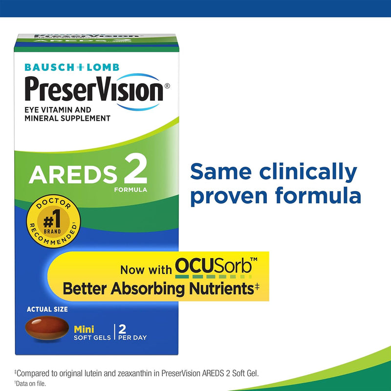 PreserVision AREDS 2 Eye Vitamin & Mineral Supplement - Supports Healthy Vision with Lutein, Zeaxanthin - GREEN MART LAND