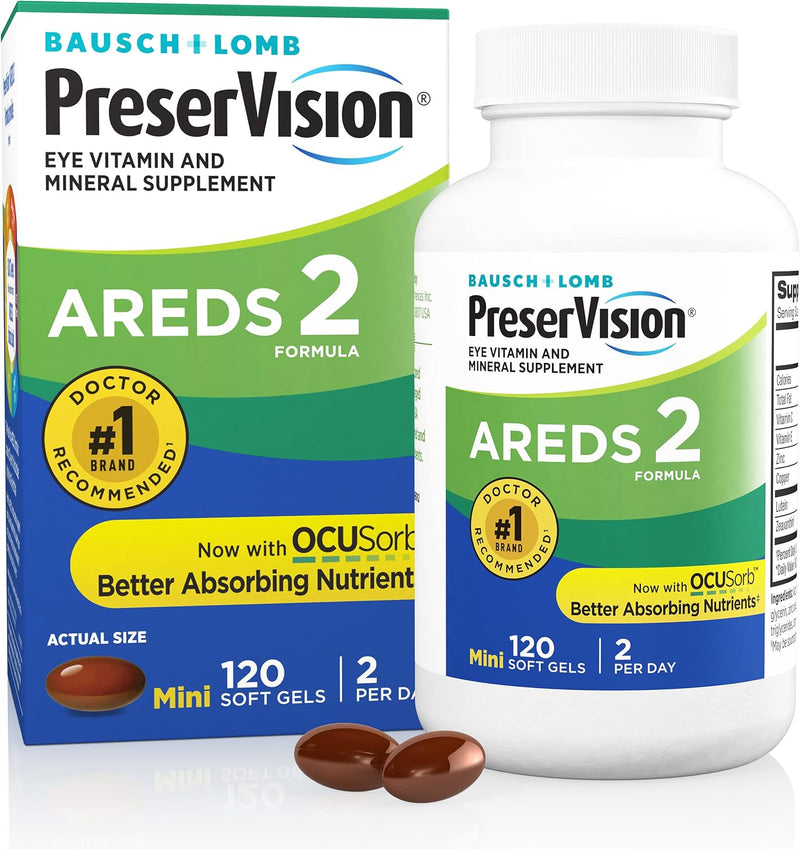 PreserVision AREDS 2 Eye Vitamin & Mineral Supplement - Supports Healthy Vision with Lutein, Zeaxanthin - GREEN MART LAND