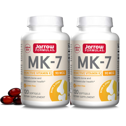 Jarrow Formulas MK-7 90 mcg Form of Vitamin K2 120 Servings (2-Pack)