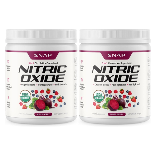 Snap Beet Root Organic Nitric Oxide Mixed Berry, 2-Pack (30 Servings each)