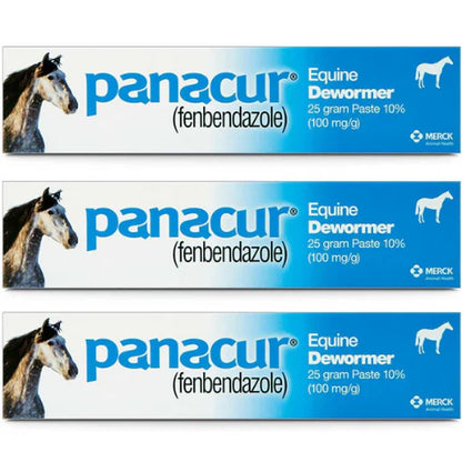 PANACUR Dewormer Horse Paste 10% – 3 Pack (100mg Each)