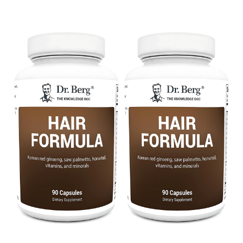 Dr. Berg – Hair, Skin & Nails Support with Biotin & DHT Blocker (90 Veg Capsules) – 2 Pack (Total 180 Veg Capsules)