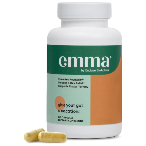 Emma Gut Health Supplement for Digestive Support & Bloating Relief – Doctor-Formulated, 60 Capsules