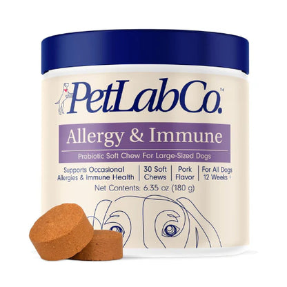 PetLab Co. Allergy & Immune Probiotic Chews for Dogs | Itch, Allergy & Gut Support – 30 Chews