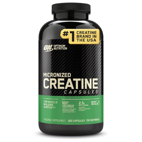 Optimum Nutrition Micronized Creatine Monohydrate – 2500mg Keto-Friendly Capsules, 300 Count