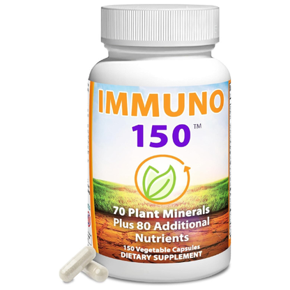 Immuno 150 Complete Immune Support with Plant Minerals, Vitamins & Nutrients – 150 Veg Capsules