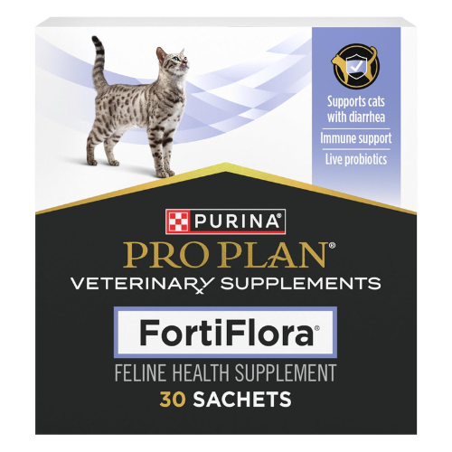 Purina Pro Plan FortiFlora Cat Probiotic Supplement – 30 Count Box for Digestive Balance & Diarrhea Relief