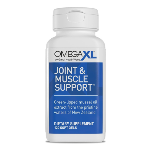 OmegaXL® Joint Support Supplement – Natural Muscle & Joint Relief with Green Lipped Mussel Oil | 120 Softgels, Drug-Free