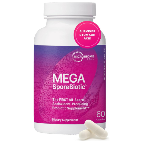 MegaSporeBiotic Spore-Based Probiotic for Women & Men | Shelf-Stable Digestive Support | Travel-Friendly | 60 Capsules