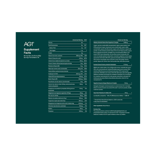 AG1® Greens Powder Refill Pouch – 75 Vitamins, Multivitamins & Probiotics | Gut Health, Vegan, Keto, Gluten-Free | Classic Formula (Pouch Only)