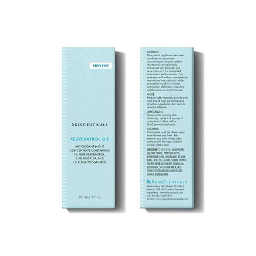 SkinCeuticals Resveratrol B E Night Serum | Antioxidant Concentrate for Firmness & Radiance | 1 oz