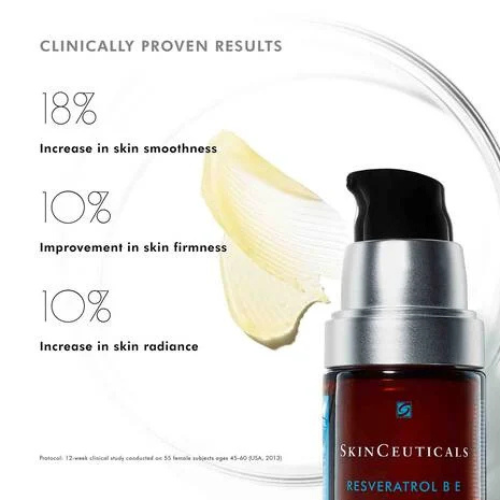 SkinCeuticals Resveratrol B E Night Serum | Antioxidant Concentrate for Firmness & Radiance | 1 oz