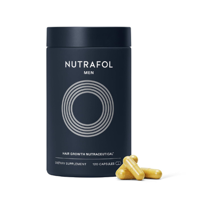 Nutrafol® Men’s Hair Growth Supplements – Clinically Tested for Thicker Hair & Scalp Coverage | Dermatologist Recommended | 1-Month Supply