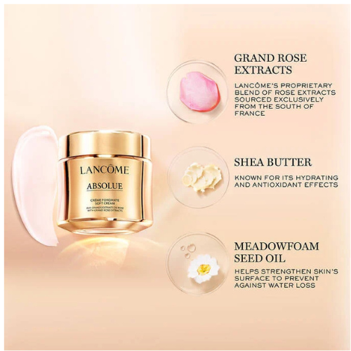 Lancôme Absolue Soft Cream – Anti-Aging Moisturizer with Grand Rose Extracts (2.0 oz / 60 ml)
