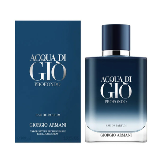 Acqua Di Giò Profondo Refillable Eau de Parfum 3.4 oz (100ml) By Giorgio Armani