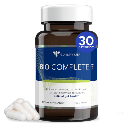 Gundry MD Bio Complete 3 | 3-in-1 Probiotic for Gut Health, Digestion, Bloating & Energy Support | 30 Day Supply