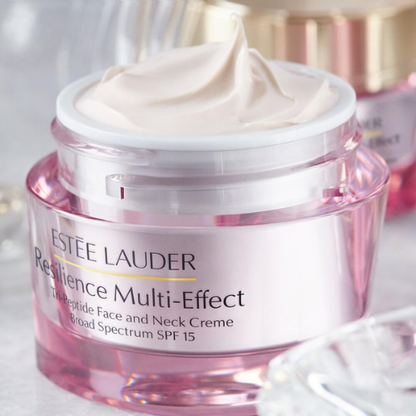 Estée Lauder Resilience Multi-Effect Tri-Peptide Face & Neck Cream SPF 15 | Plumping Anti-Aging Moisturizer