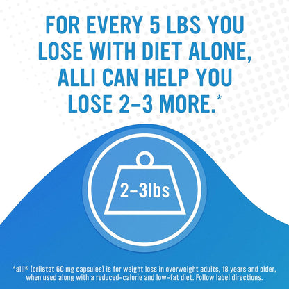 alli Diet Weight Loss Supplement Pills - Orlistat 60mg Starter Pack - GREEN MART LAND