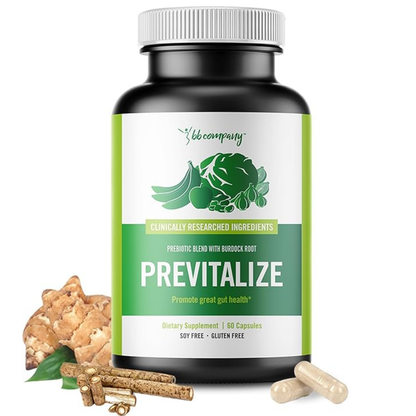 BB Company Previtalize Prebiotics for Women- Prebiotic for Great Gut Health, Digestive Health - 60 Count