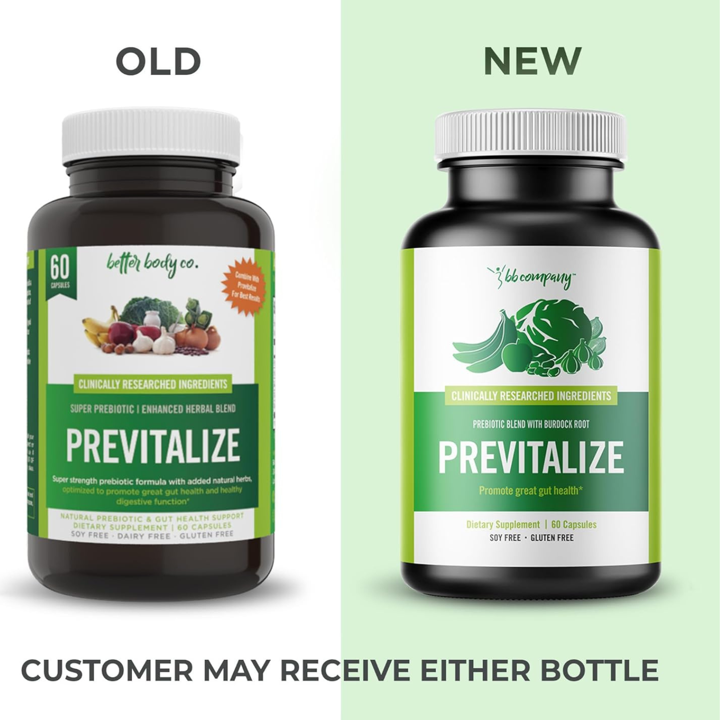 BB Company Previtalize Prebiotics for Women- Prebiotic for Great Gut Health, Digestive Health - 60 Count