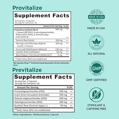 BB Company Provitalize & Previtalize Bundle Dietary Supplement | 2-Pack, 60 Count