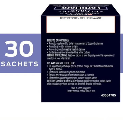 Purina Pro Plan FortiFlora Canine Probiotic Supplement – 30 Count Box for Digestive & Immune Health