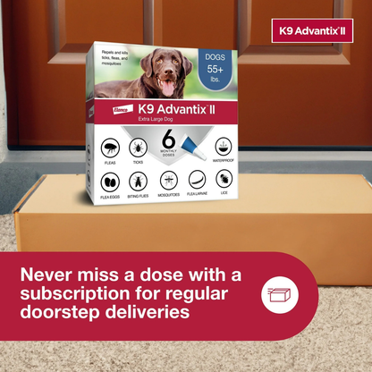 K9 Advantix II XL Flea, Tick & Mosquito Treatment for Dogs Over 55 lbs | Vet Recommended | 6-Month Supply