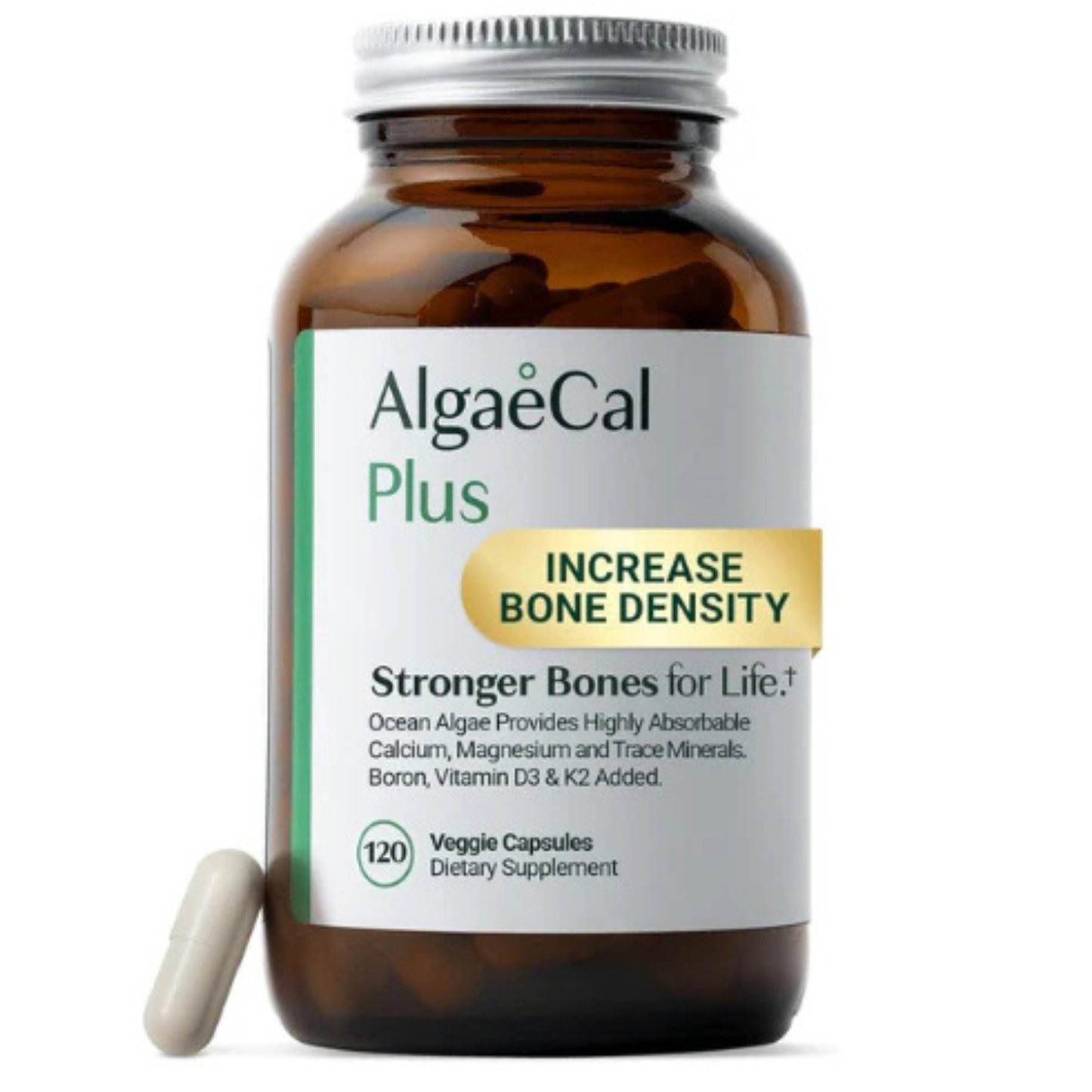 AlgaeCal® Plus Increase Bone Density Supplement 120 Veggie Capsules