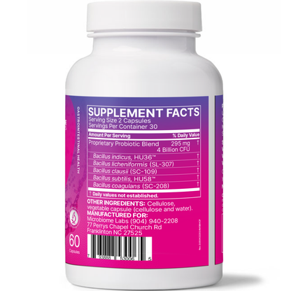 MegaSporeBiotic Spore-Based Probiotic for Women & Men | Shelf-Stable Digestive Support | Travel-Friendly | 60 Capsules