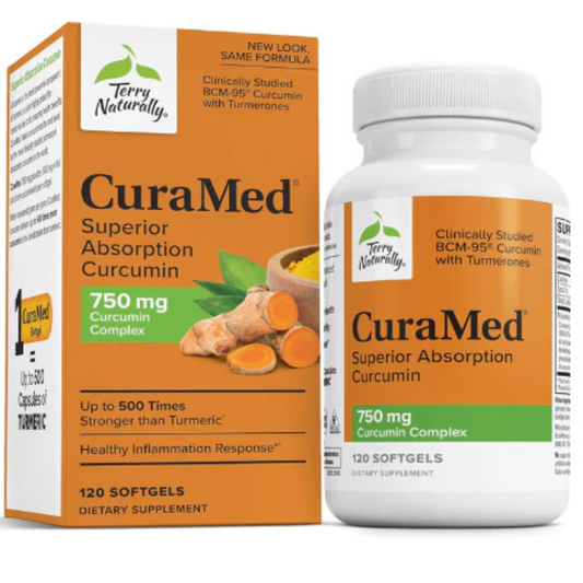 Terry Naturally CuraMed Superior Absorption Curcumin 750 mg Curcumin Complex 120 Softgels