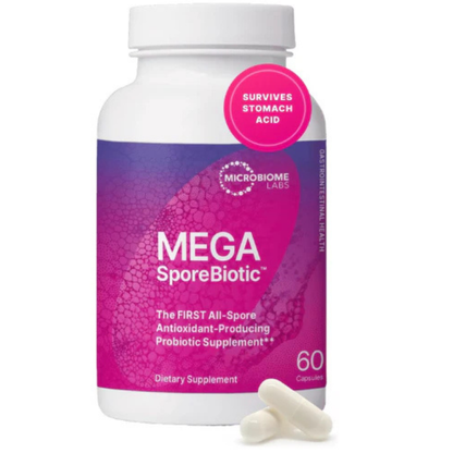 MegaSporeBiotic Spore-Based Probiotic for Women & Men | Shelf-Stable Digestive Support | Travel-Friendly | 60 Capsules