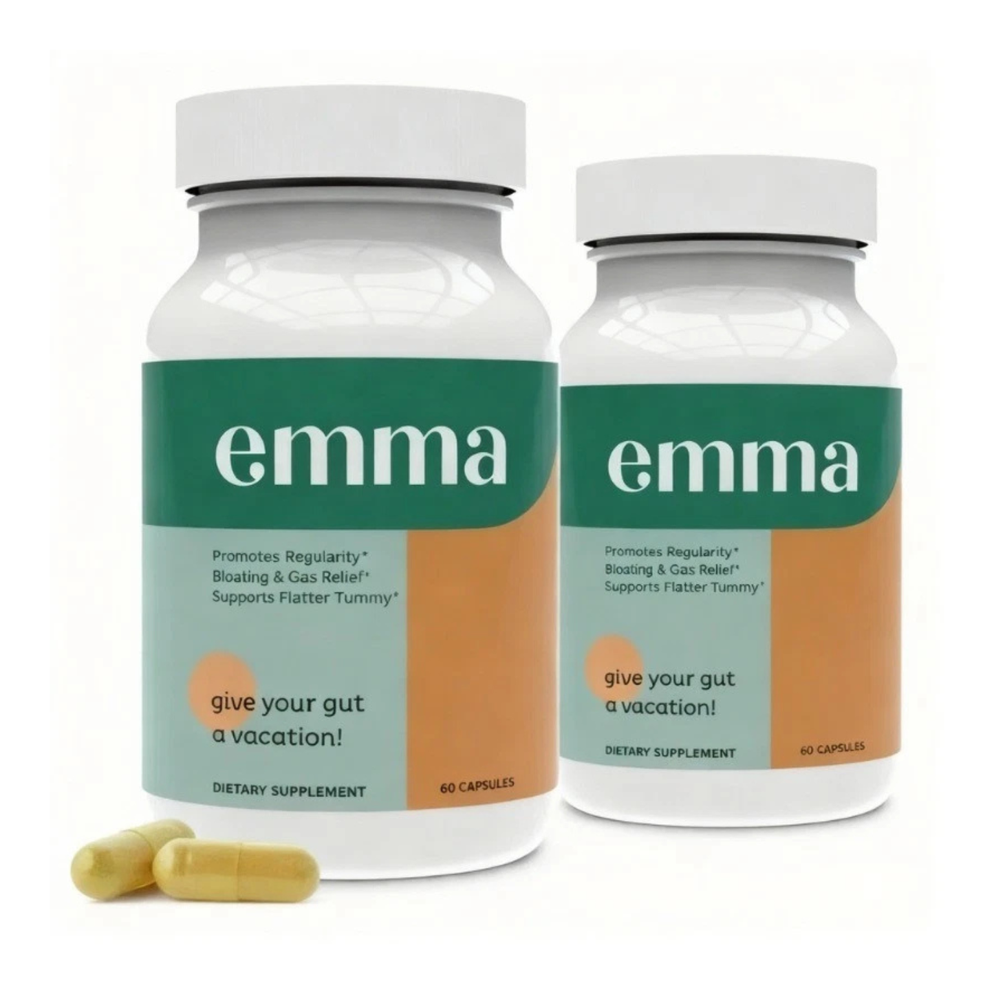 Emma Gut Health Supplement for Bloating & Gas Relief 60 Capsules