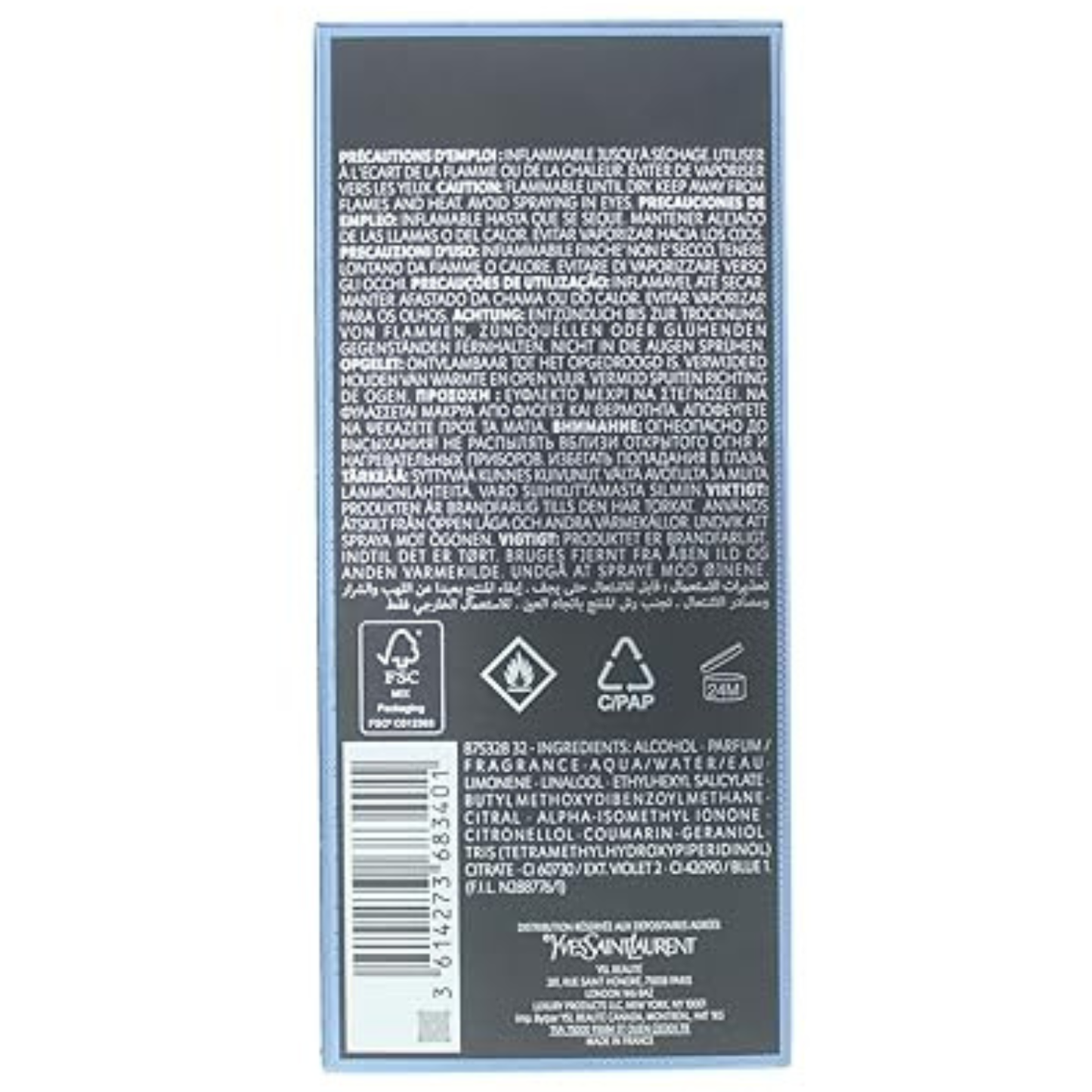 Yves Saint Laurent Y Eau de Toilette for Men 100 ml / 3.3 fl oz