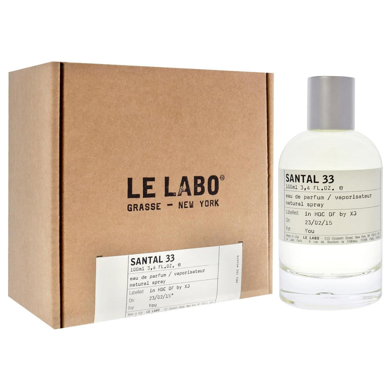 Le Labo Santal 33 Eau de Parfum Spray – Unisex Fragrance – 3.4 oz (100 ml)
