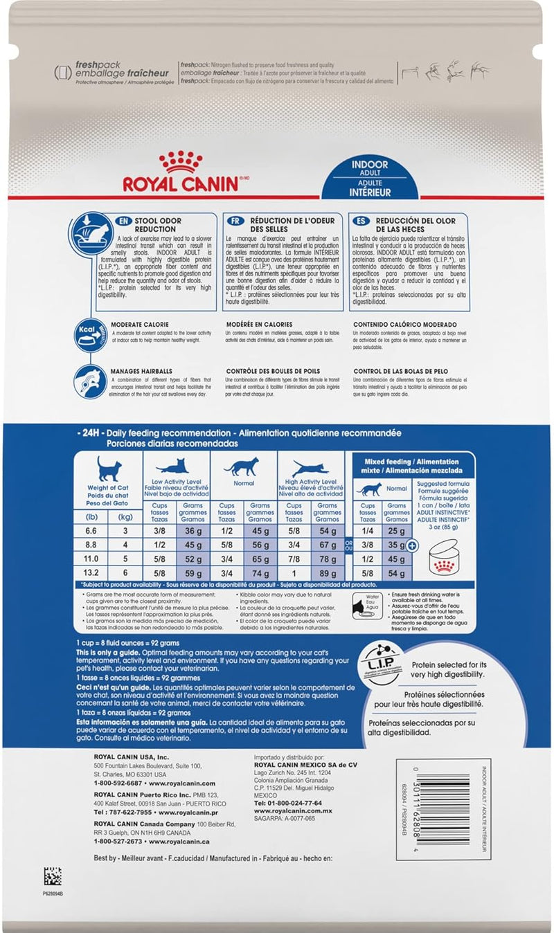 Royal Canin Indoor Adult Dry Cat Food – Feline Health Nutrition, 7 lb Bag