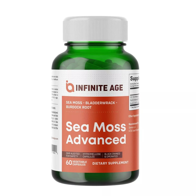 INFINITE AGE Sea Moss Advanced Superfood - High-Potency Vegan Capsules for Immunity and Overall Health